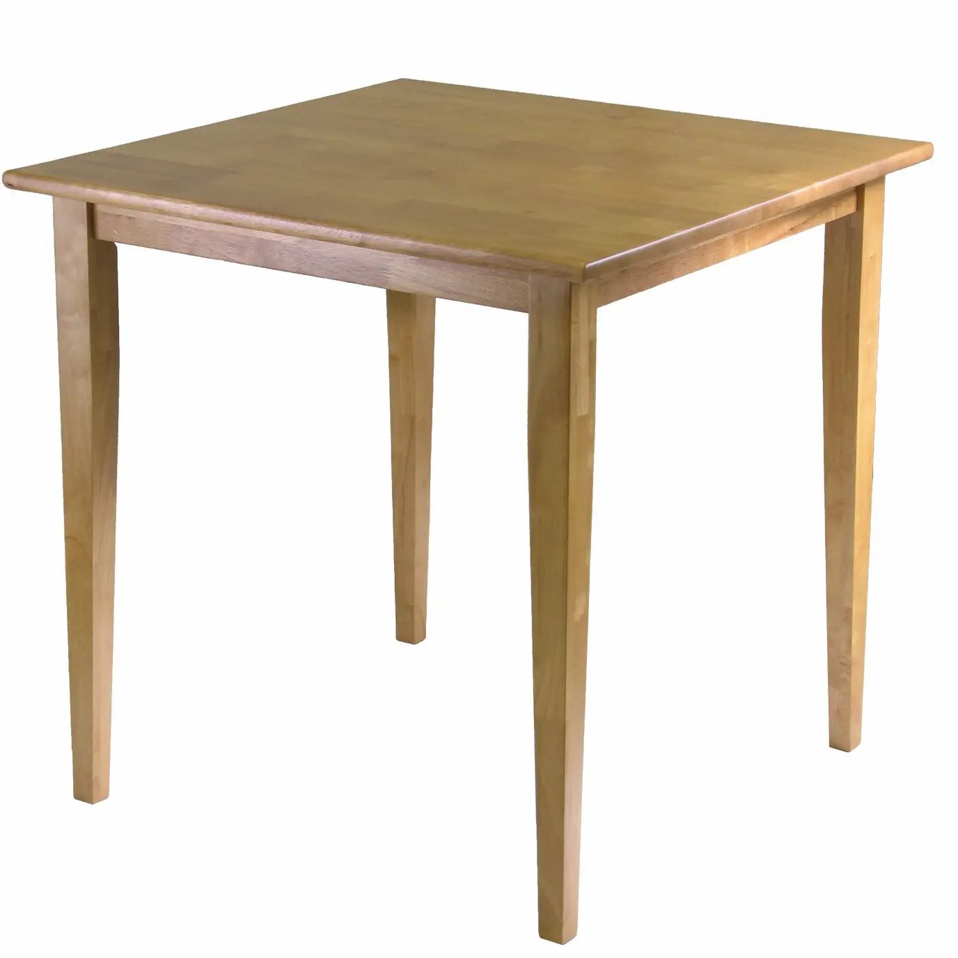 Solid Wood Shaker Style Square Dining Table in Light Oak Finish by HomePacific