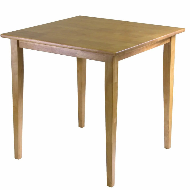 Solid Wood Shaker Style Square Dining Table in Light Oak Finish by HomePacific