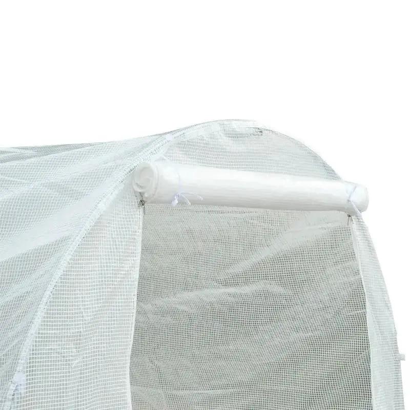 14.7 Ft x 6.5 Ft Outdoor Greenhouse w/ Heavy Duty Steel Frame and White PE Cover by HomePacific