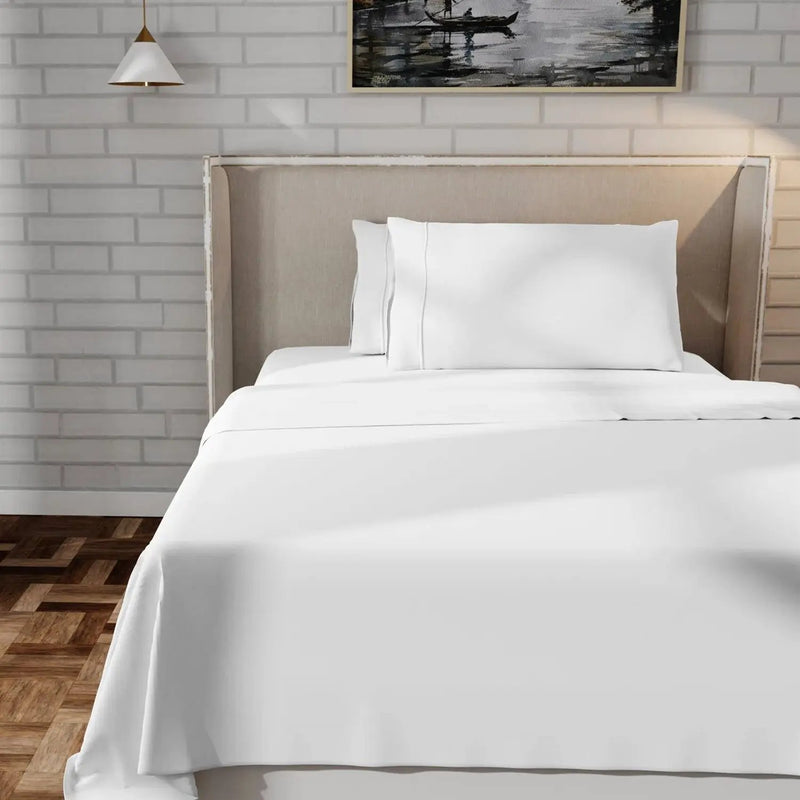 Full size White 100-Percent Certified Organic Cotton Sheet Set by HomePacific