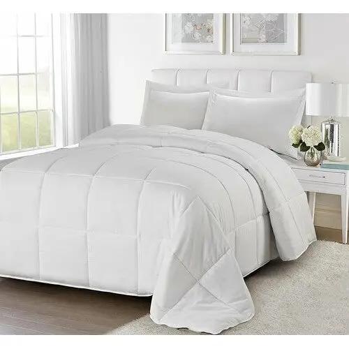 Full/Queen Traditional Microfiber Reversible 3 Piece Comforter Set in White by HomePacific
