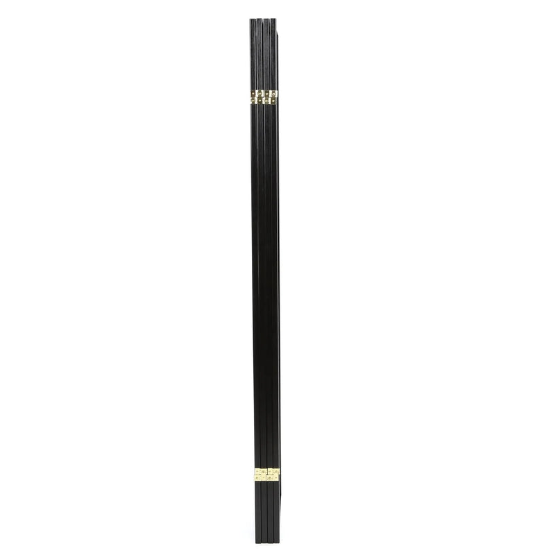 Black 4-Panel Asian Style Shoji Room Divider Screen by HomePacific