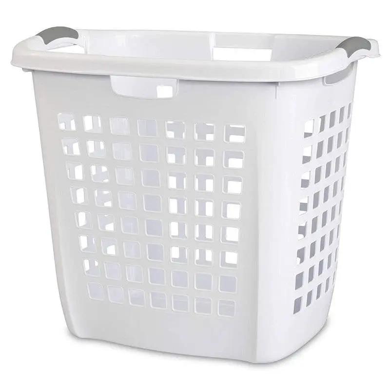 Set of 4 Heavy Duty Plastic Laundry Hamper Dirty Clothes Basket by HomePacific