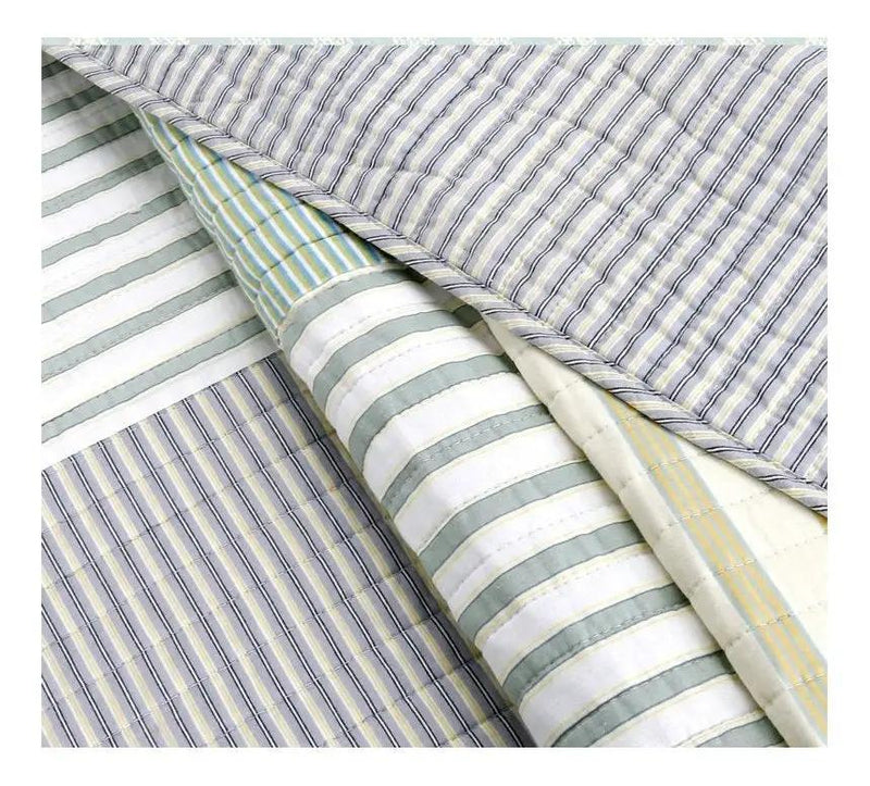 King Size Soft Reversible Patches 100% Cotton Quilt Set by HomePacific