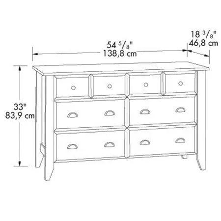 White 6-Drawer Dresser Traditional Design - Made in USA by HomePacific