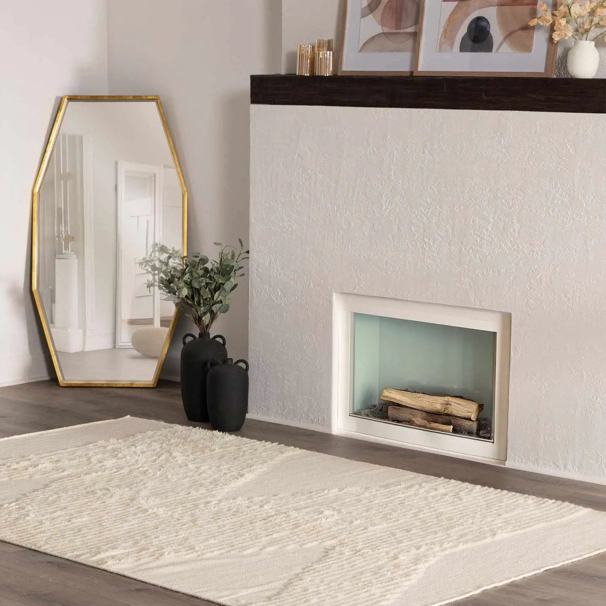 Woodew Modern Wool Rug - Clearance, installed in a room
