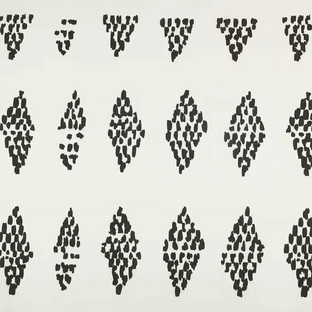 72 x 72 in. Cotton Polly Shower Curtain with Black White Rhombus Dots Pattern by HomePacific