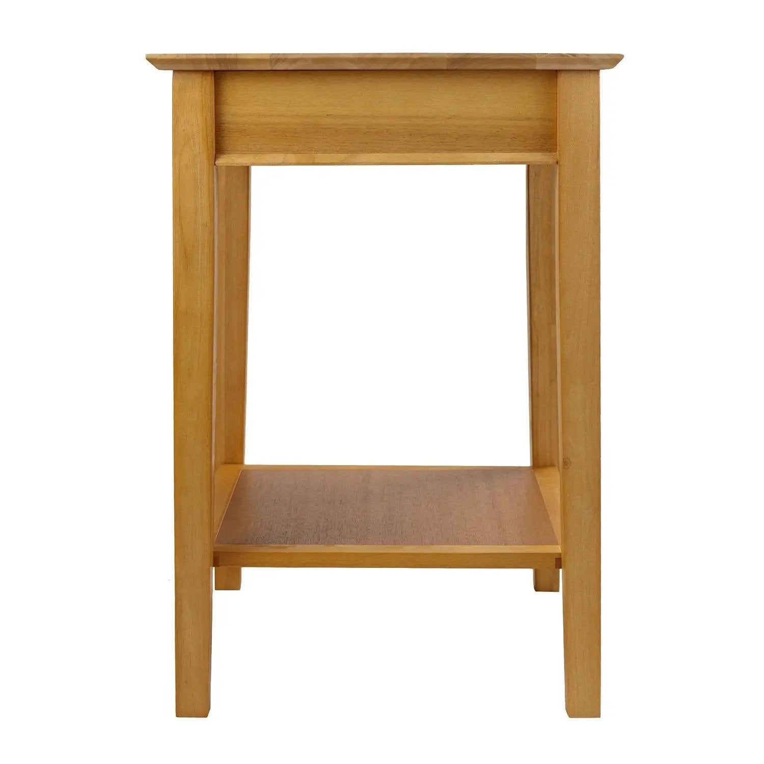 Modular Wooden Printer Stand with Drawer and Bottom Shelf in Honey by HomePacific