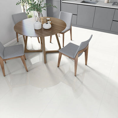 White Kitchen Floor Tiles