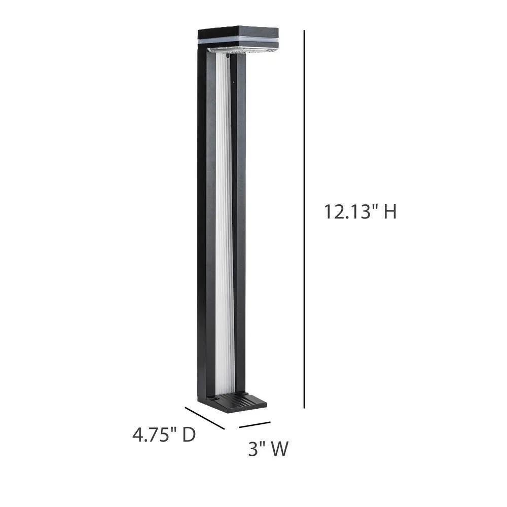 Set of 2 - Modern Outdoor Solar Light White LED Path Outdoor Yard Lighting by HomePacific
