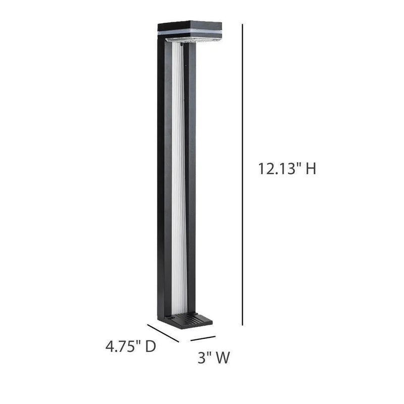 Set of 2 - Modern Outdoor Solar Light White LED Path Outdoor Yard Lighting by HomePacific