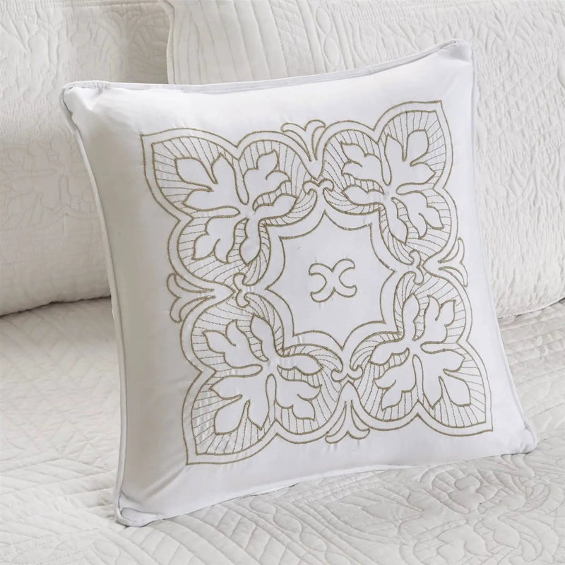 6-Piece Farmhouse White Daybed Cover Bedding Set with Scalloped Edges by HomePacific