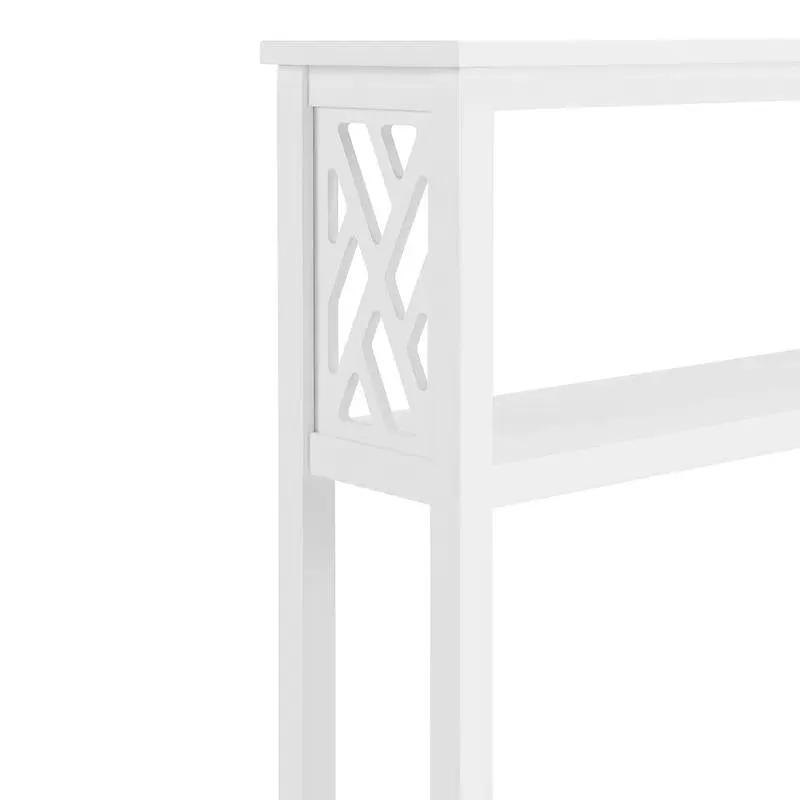 White Solid Wood Over the Toilet 1-Shelf Storage Rack by HomePacific