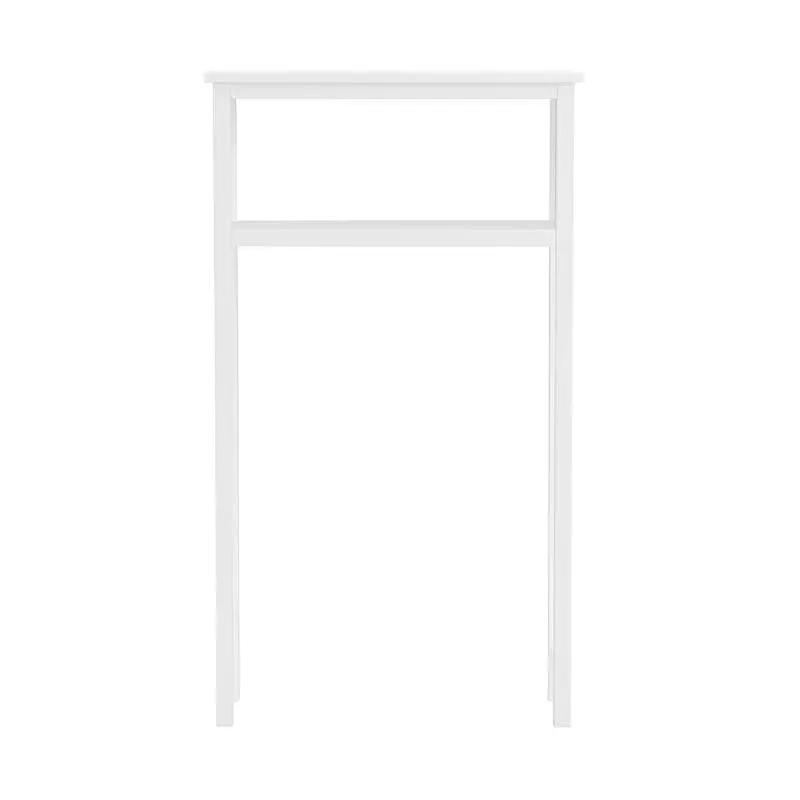 White Solid Wood Over the Toilet 1-Shelf Storage Rack by HomePacific