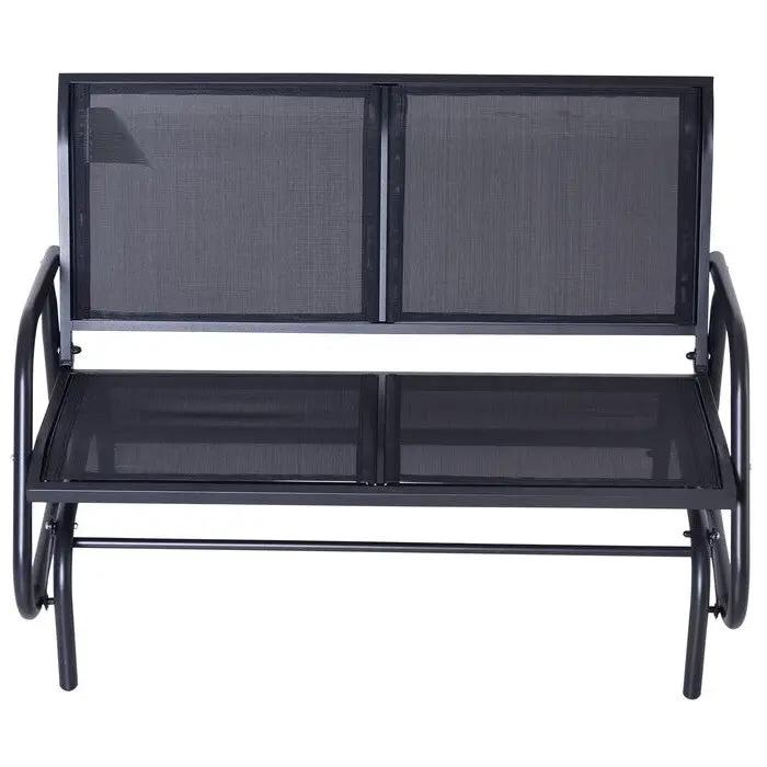 2 Seater Mesh Outdoor Patio Swing Glider Dark Gray by HomePacific