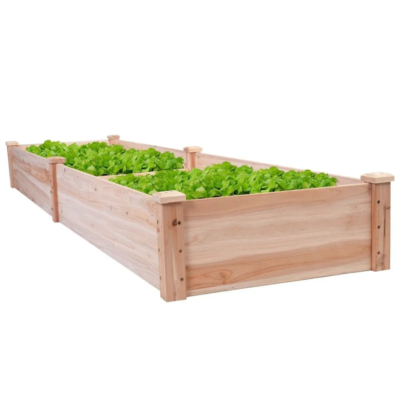 Solid Wood 8 ft x 2 ft Raised Garden Bed Planter by HomePacific