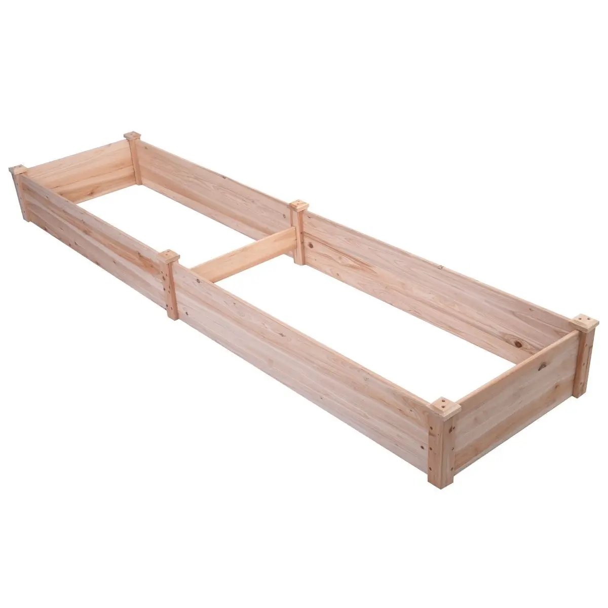 Solid Wood 8 ft x 2 ft Raised Garden Bed Planter by HomePacific