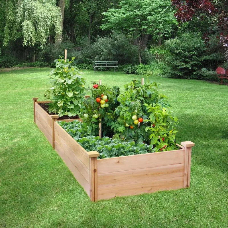 2 ft x 8 ft Cedar Wood Raised Garden Bed - Made in USA by HomePacific
