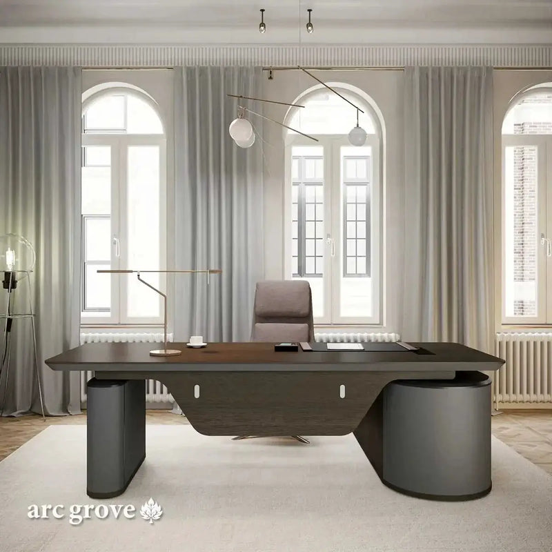 Sawyer · L-Shaped Executive Standing Desk, Adjustable Height by Arc Grove