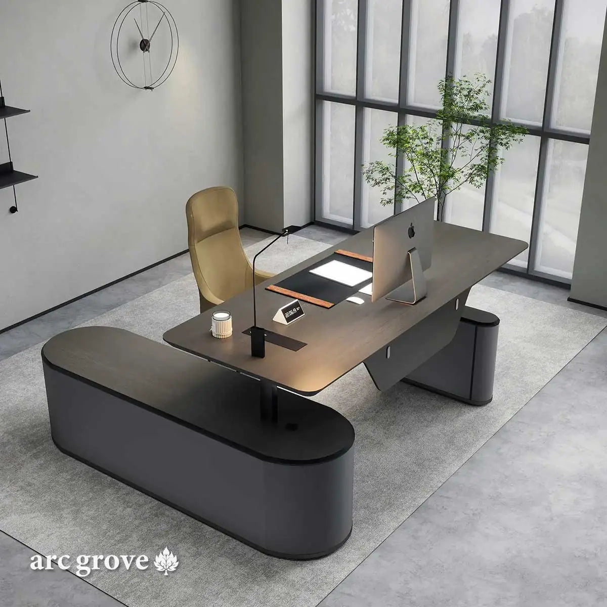 Sawyer · L-Shaped Executive Standing Desk, Adjustable Height, photo 8 of 16