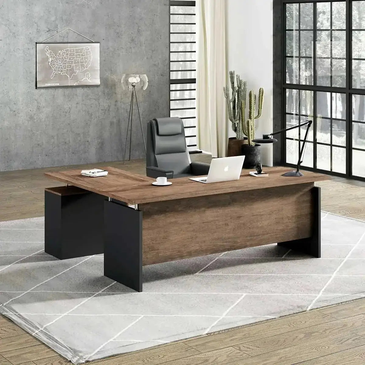 Harwood · Small L-Shaped Executive Desk by Arc Grove