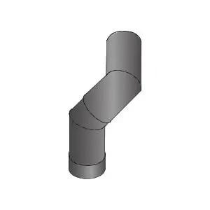 Harvia Angle Pipe WZ45ST Stainless Steel - Finnish Sauna Builders by Finnish Sauna Builders