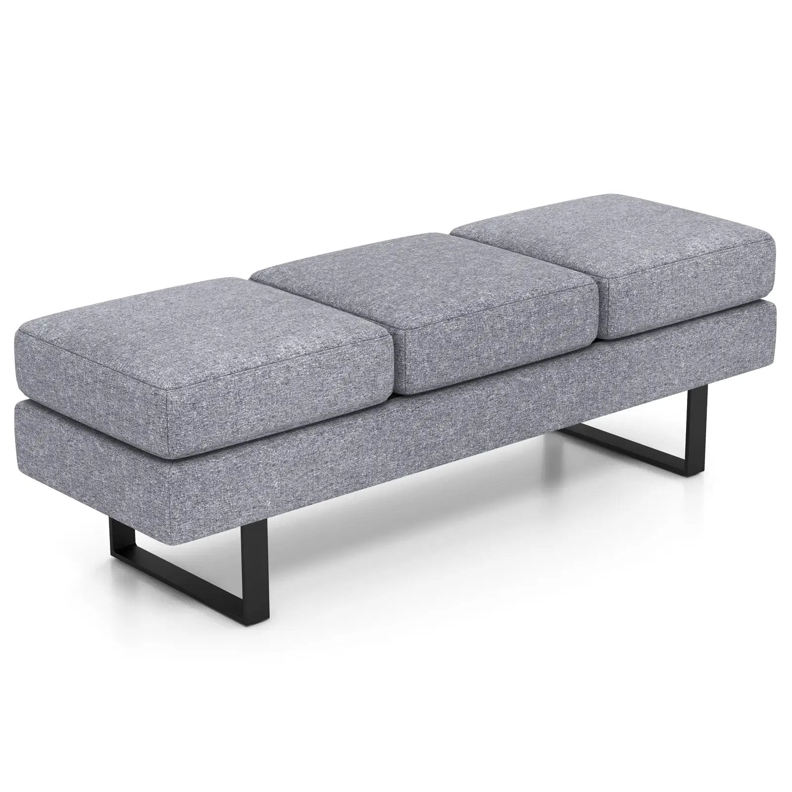 Waiting Room Bench Seating Long Bench with Metal Frame Leg by DirectDeals