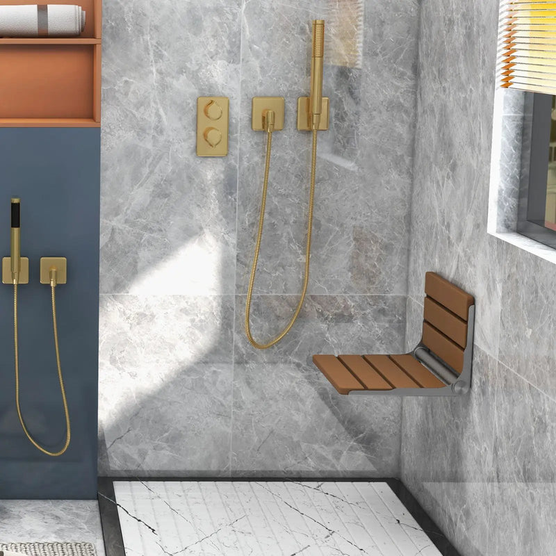 Wall-Mounted Foldable Waterproof HIPS Bathroom Bench by DirectDeals