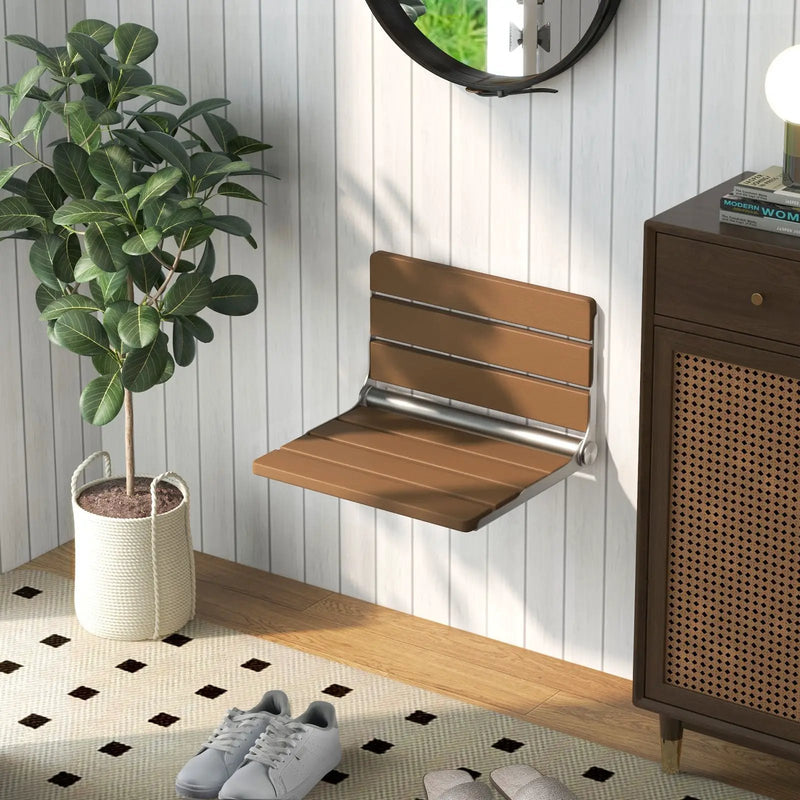 Wall-Mounted Foldable Waterproof HIPS Bathroom Bench by DirectDeals
