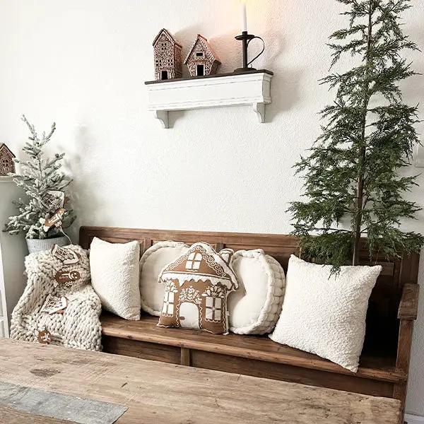 Distressed White Wood Wall Shelf by Decor Steals
