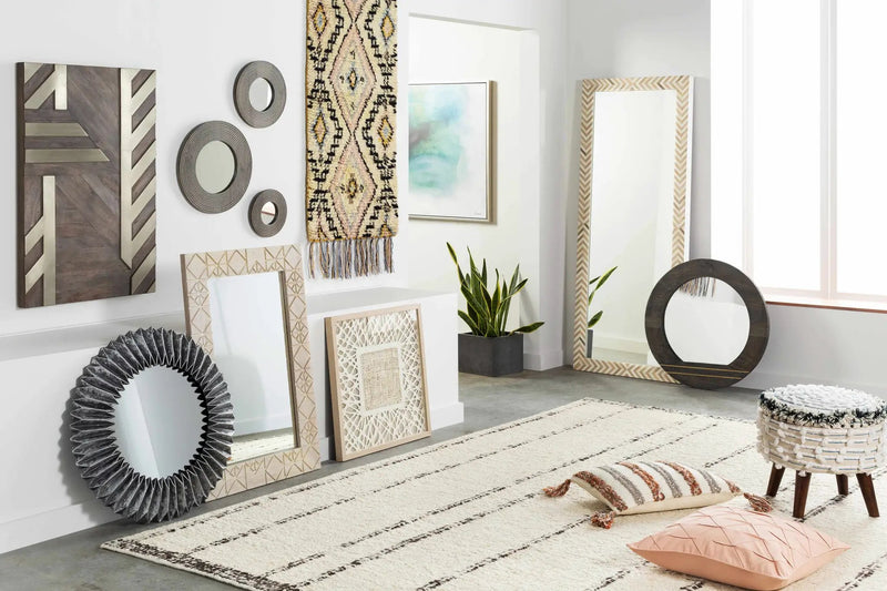 Matagami Beige Hand Woven Stool - Clearance by Boutique Rugs