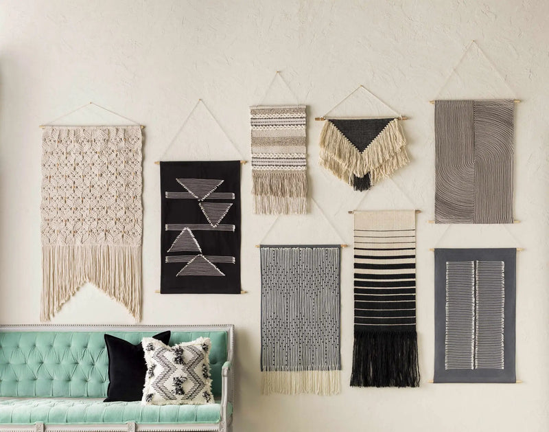 Dingus Jute and Wood Wall Hanging - Clearance by Boutique Rugs