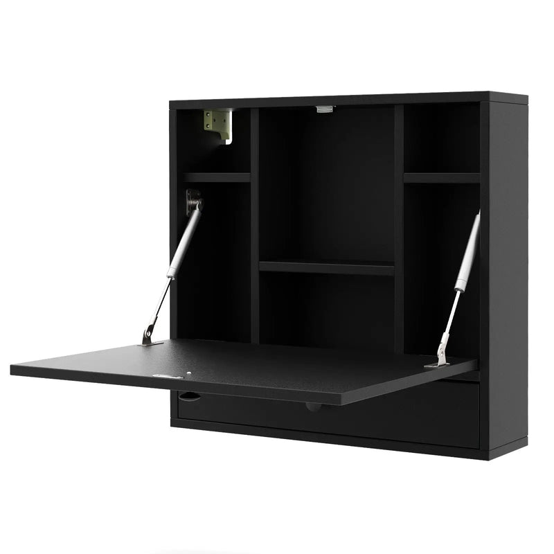 Wall-Mount Floating Desk Foldable Space Saving Laptop Workstation by DirectDeals
