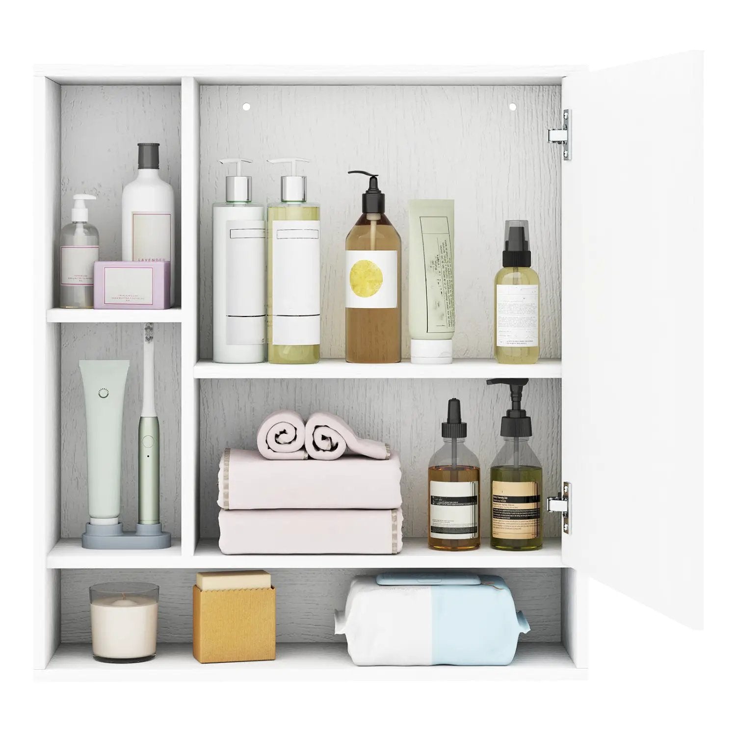 Wall Mounted Bathroom Cabinet with Mirror Single Door by DirectDeals