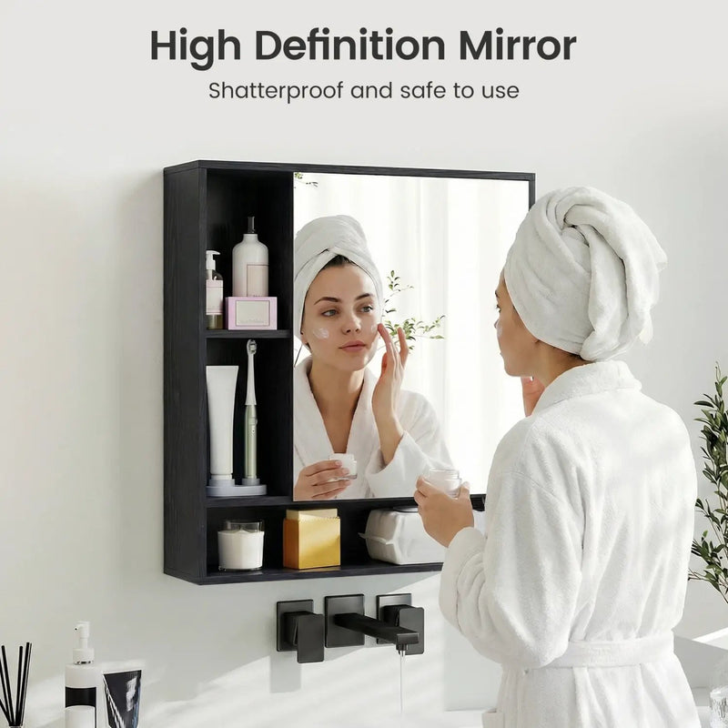 Wall Mounted Bathroom Cabinet with Mirror Single Door by DirectDeals