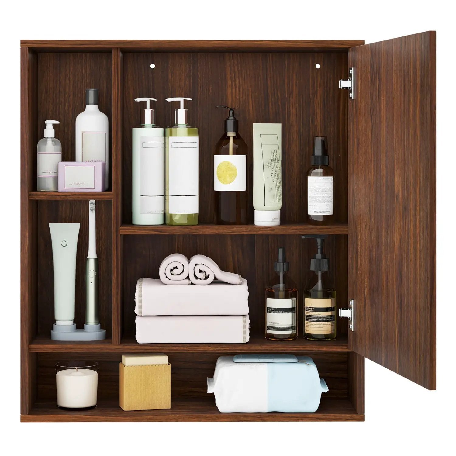 Wall Mounted Bathroom Cabinet with Mirror Single Door by DirectDeals