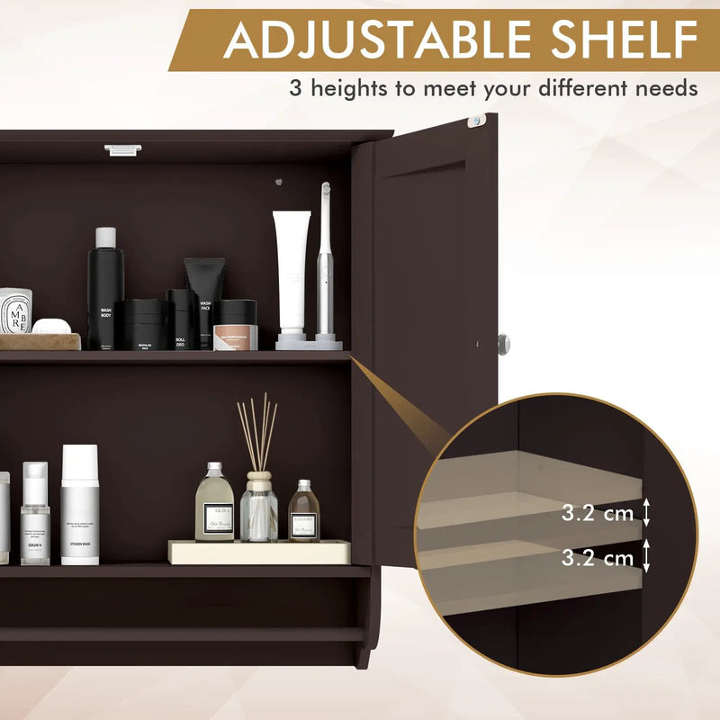Wall Mounted Bathroom Storage Medicine Cabinet with Towel Bar by DirectDeals