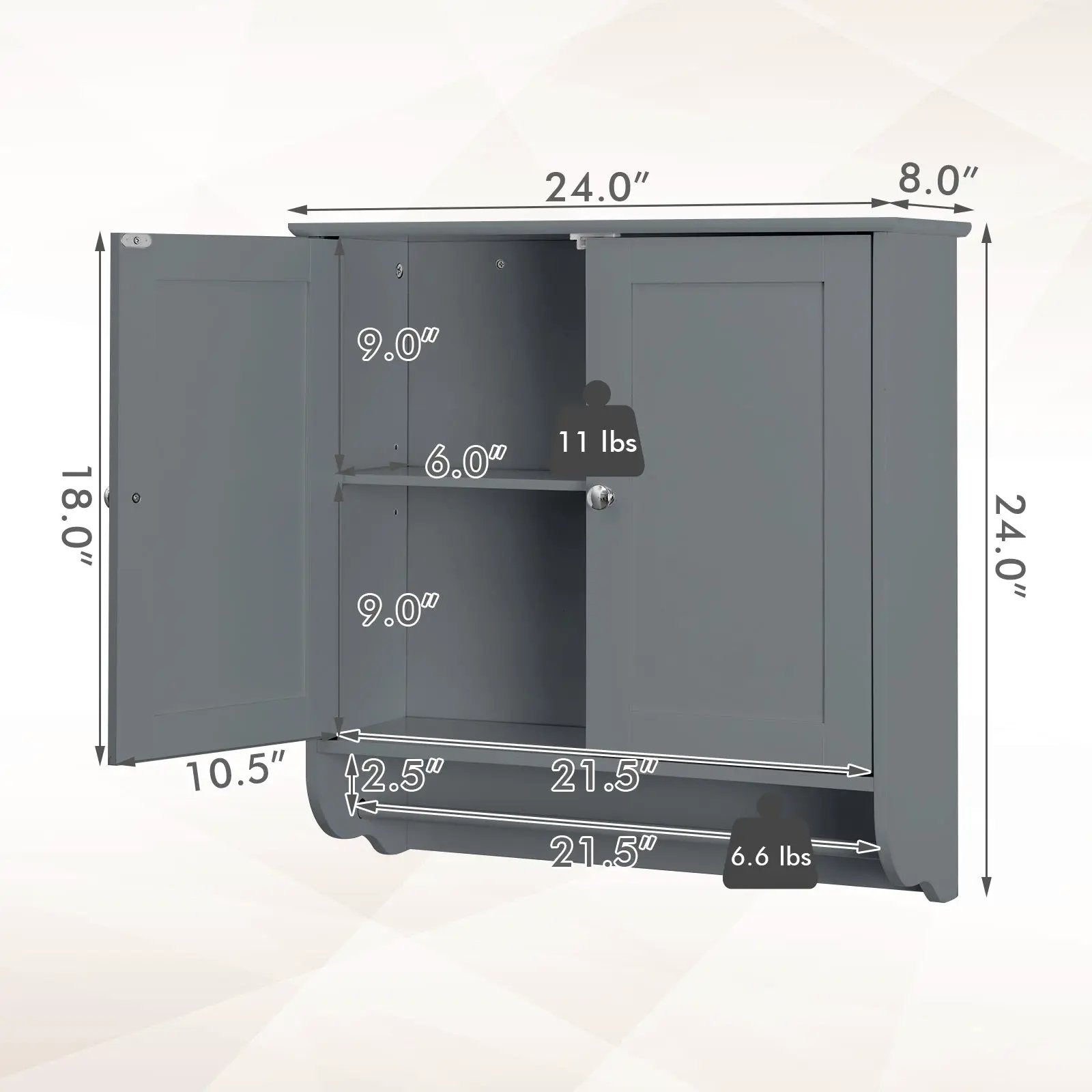 Wall Mounted Bathroom Storage Medicine Cabinet with Towel Bar by DirectDeals