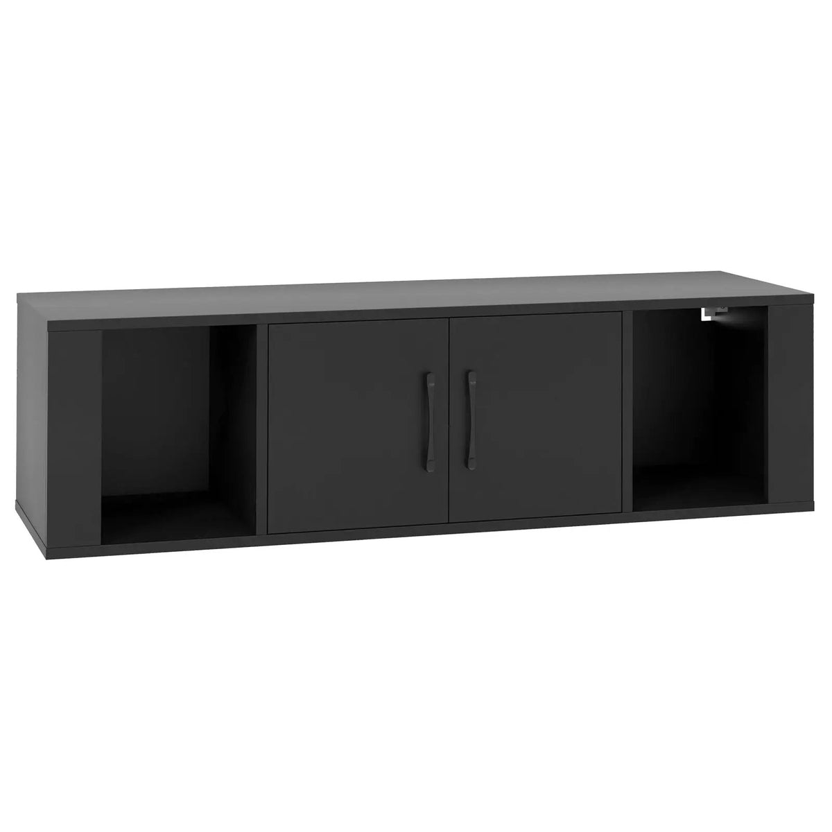 Wall Mounted Floating 2 Door Desk Hutch Storage Shelves, photo 3 of 9