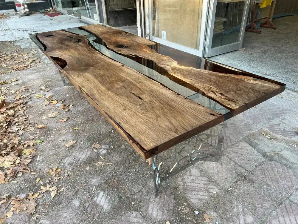 Resin Walnut River Dining Room Table | Voronoi Table, photo 8 of 17
