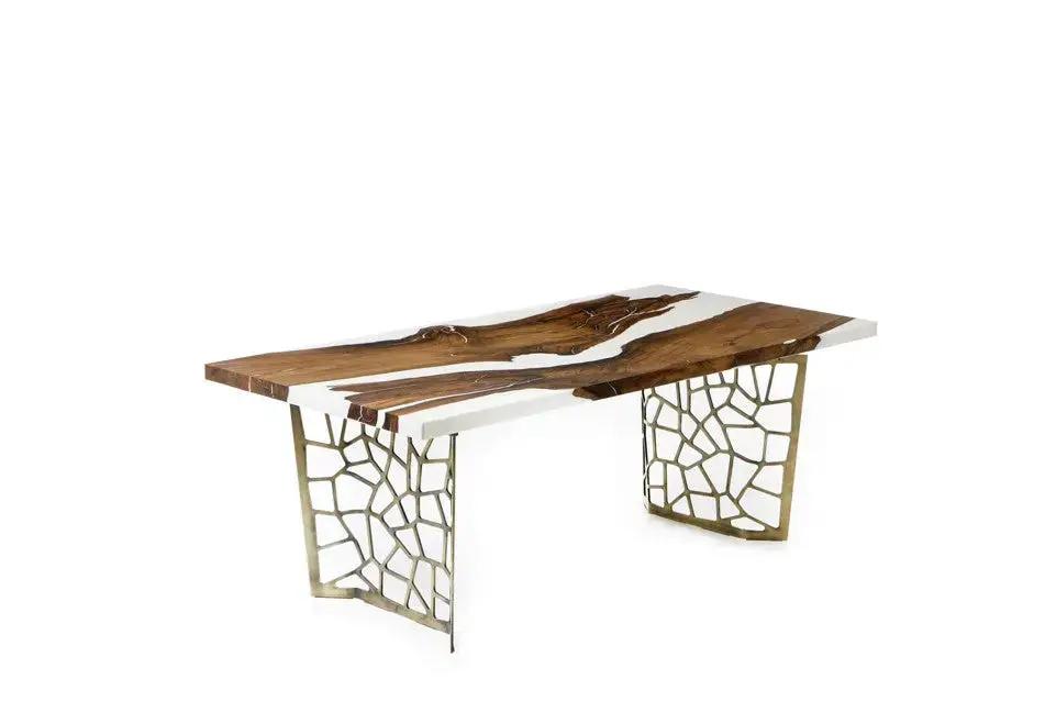 Resin Walnut River Dining Room Table | Voronoi Table, photo 6 of 17