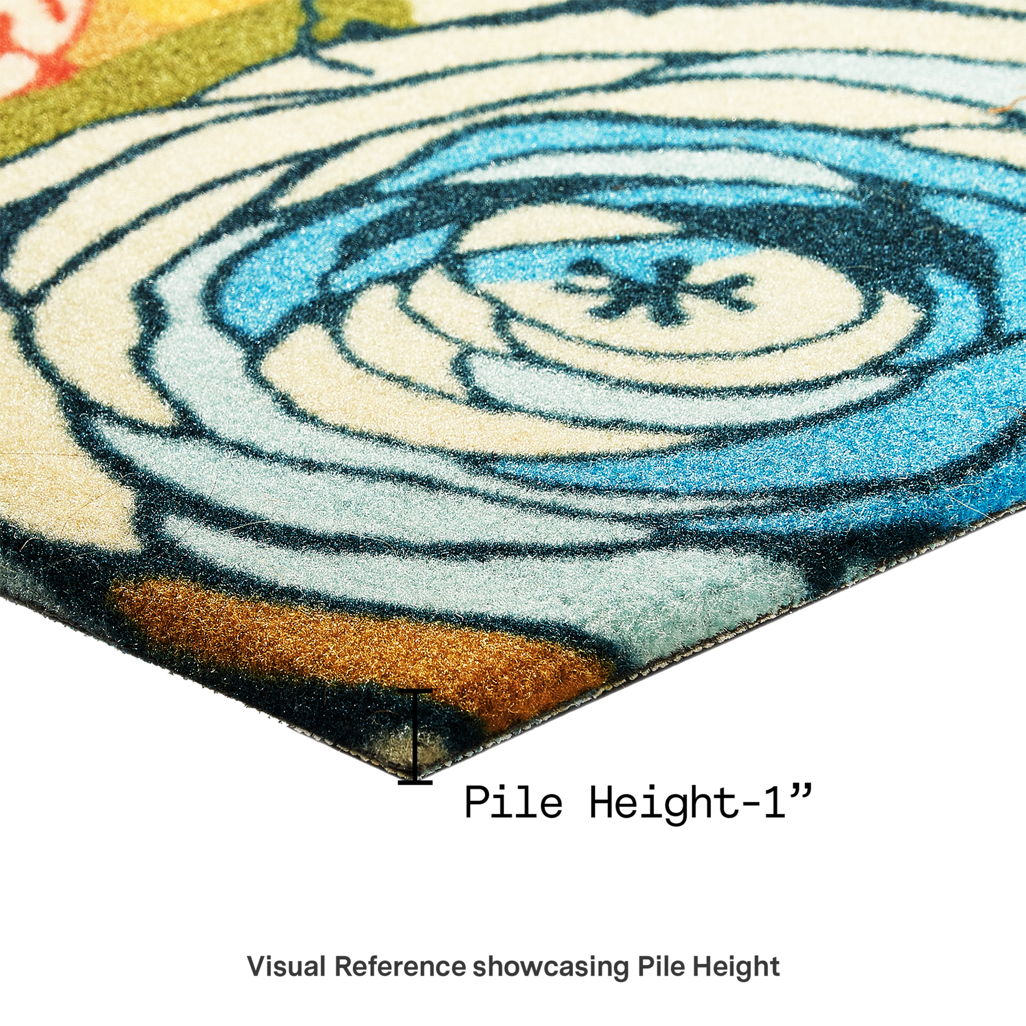 Watercolor Floral Outdoor Doormat – 18" x 30" Non-Slip, Nylon by Fab Habitat
