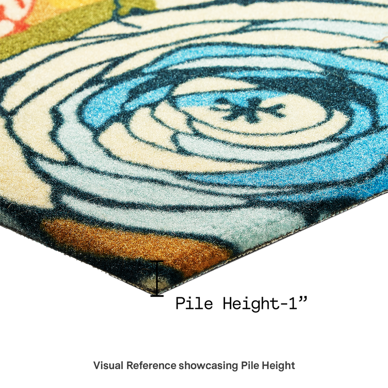 Watercolor Floral Outdoor Doormat – 18" x 30" Non-Slip, Nylon by Fab Habitat