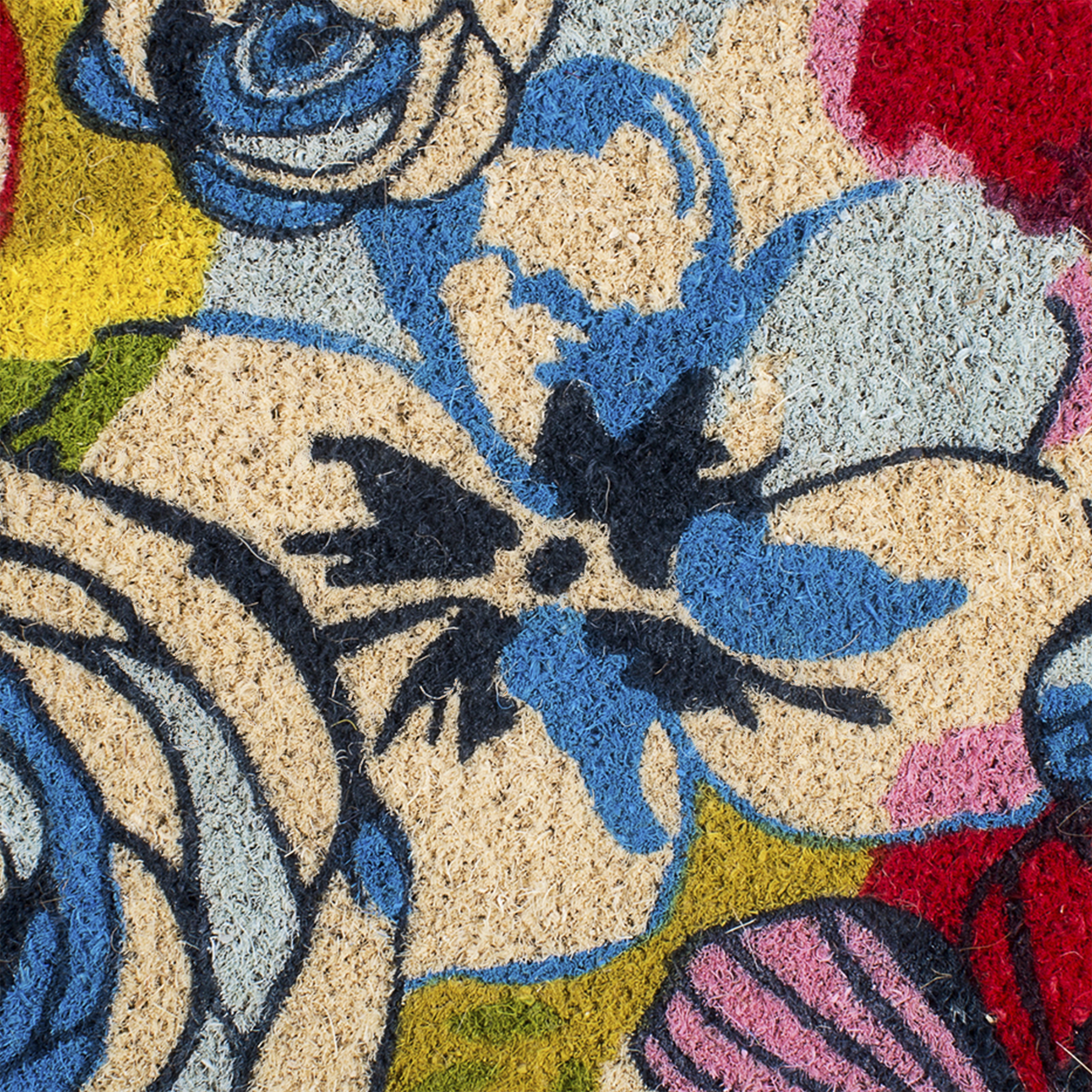Watercolor Floral Coir Doormat by Fab Habitat
