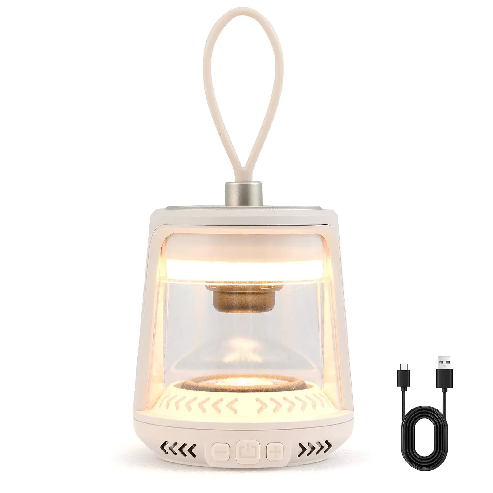 Outdoor Waterproof Camping Lantern Speaker with 3 LED Light Colors by DirectDeals