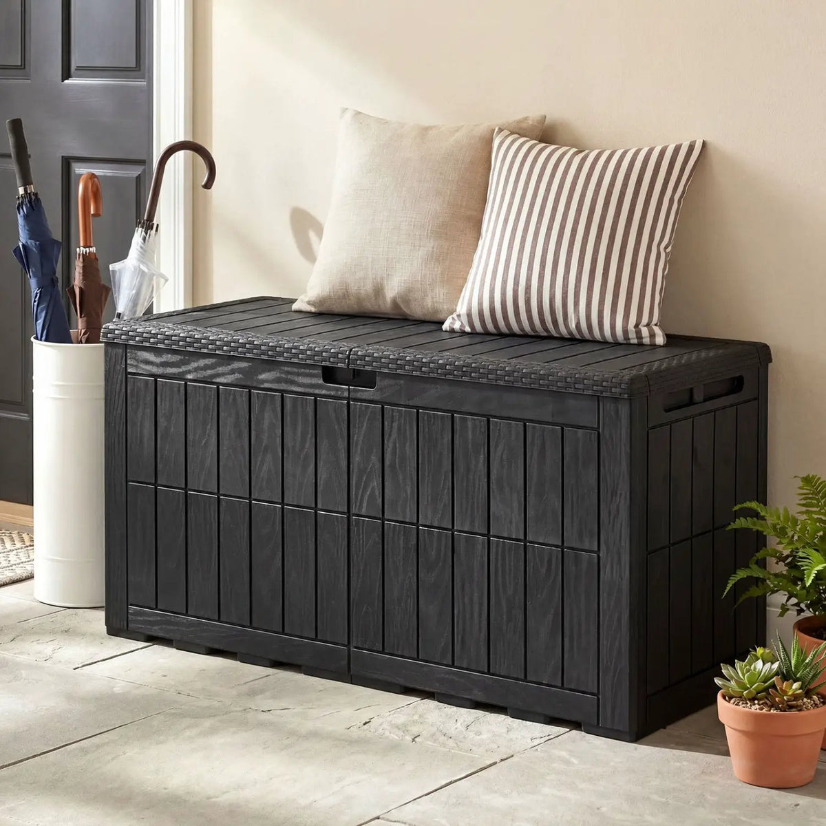 100 Gallon Outdoor Deck Box with Lockable Lid, photo 2 of 24