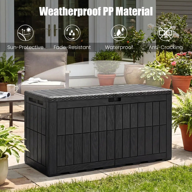 100 Gallon Outdoor Deck Box with Lockable Lid by DirectDeals