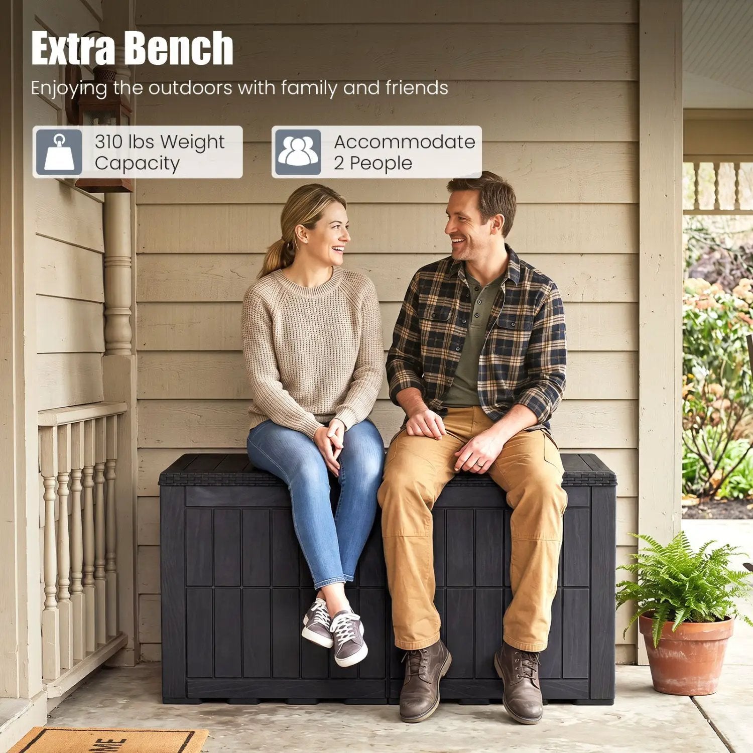 100 Gallon Outdoor Deck Box with Lockable Lid by DirectDeals