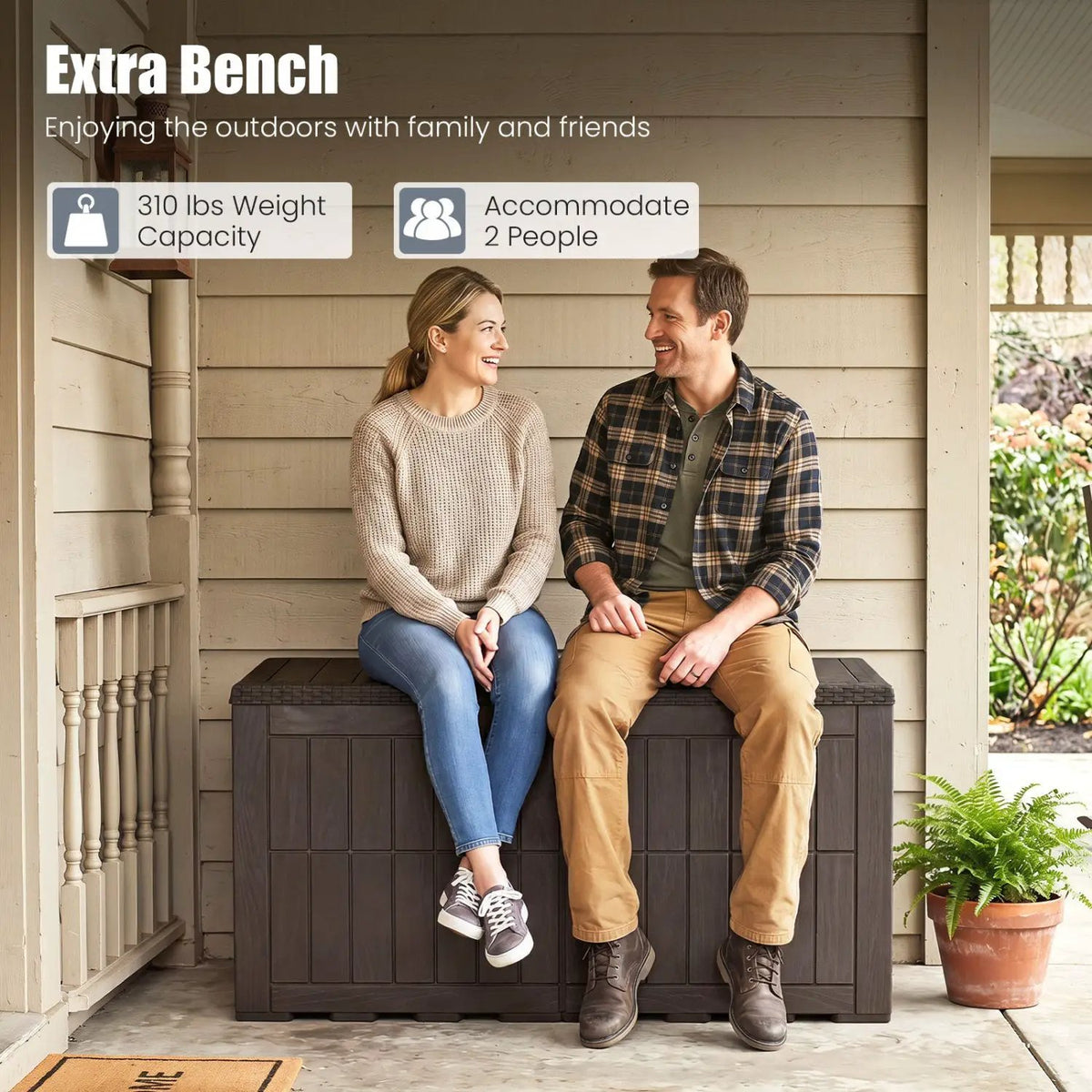 100 Gallon Outdoor Deck Box with Lockable Lid, photo 16 of 24