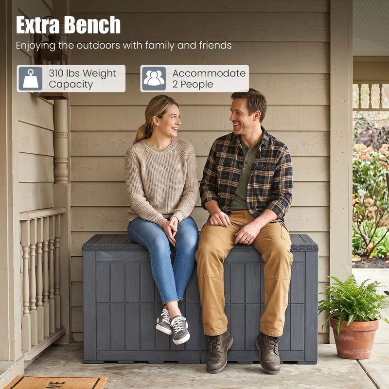 100 Gallon Outdoor Deck Box with Lockable Lid by DirectDeals